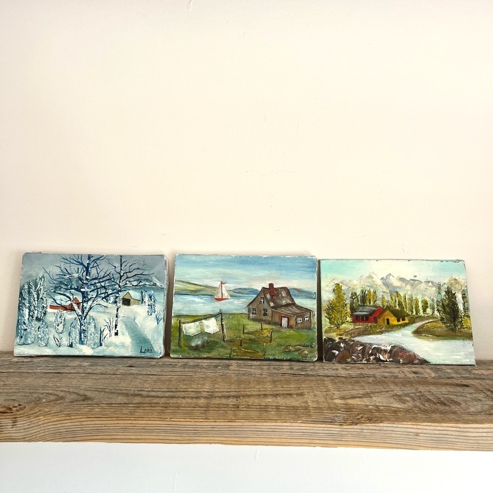 Set of Three MINI Landscape Paintings